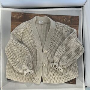 GAP Cream Cable Knit Cardigan Sweater